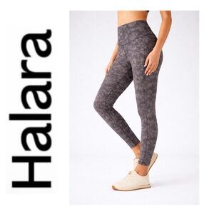 NWT HALARA Leopard Cloud Print High Waisted Tummy Control Yoga Leggings